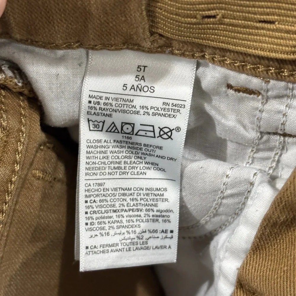 Old Navy Karate Skinny Jeans Boys 5T Adjustable Waist School Straight Leg Brown